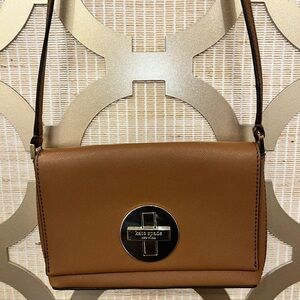 Kate Spade Brown Crossbody Bag with Flap Closure
